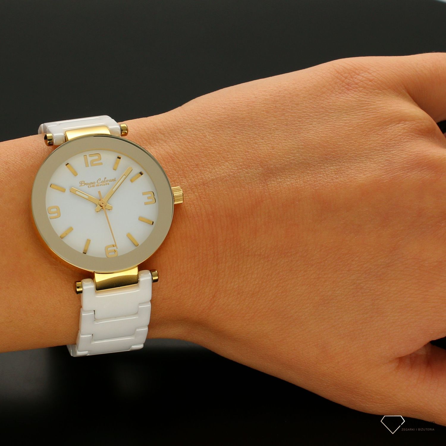 Zegarek  damski Bruno Calvani 'Biała ceramika' BC9189 jpg.jpg